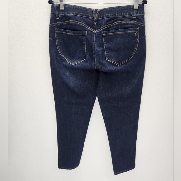 Democracy Ab technology Jeans Womens 12 Dark Blue Denim Skinny Ankle - Picture 2 of 10